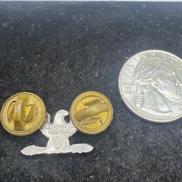 VIETNAM WAR US MARINE CORPS COLONEL 🦅 EAGLE INSIGNIA MEYER USMC pin - Picture 2 of 2